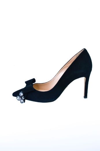 Picture of SERKAN YALGI 25086 939 DERI BLACK Women Heeled Shoes
