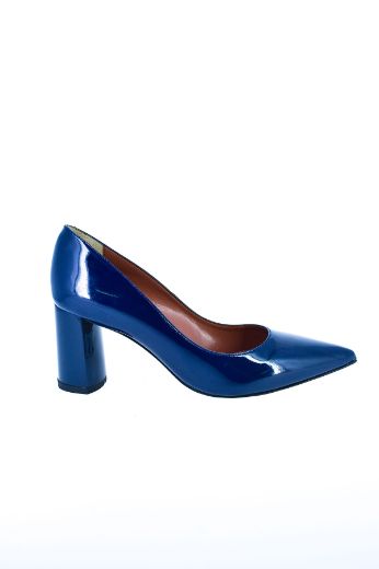 Picture of SERKAN YALGI 23119 086 SUNI NAVY BLUE Women Heeled Shoes