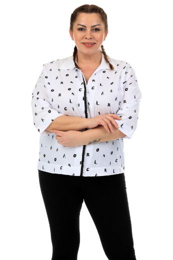 Picture of ROXELAN RBP6606xl ECRU Plus Size Women Shirt 