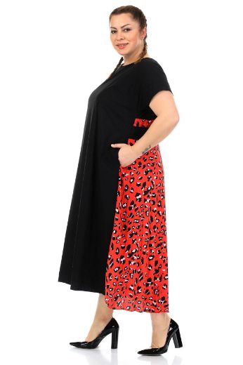 Picture of Aluch 8029 BB RED Plus Size Women Dress 