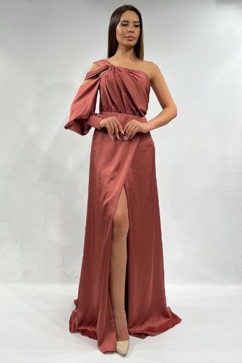 Picture of Maxxe 5409SAT CINNAMON Women Evening Gown