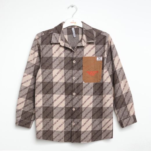 Picture of Nanica 322110 BROWN Boy Shirt