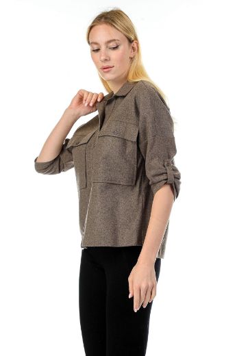 Picture of Aras 6949 BROWN Women Blouse