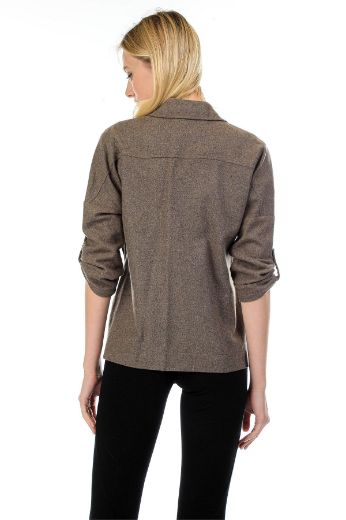 Picture of Aras 6949 BROWN Women Blouse