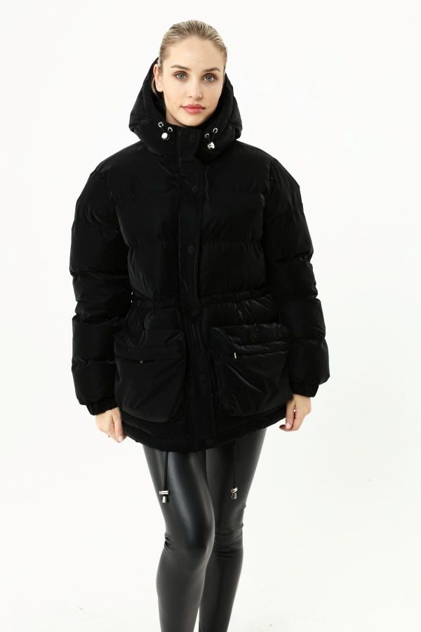 Picture of Carlioni BT.021.047 BLACK Women Puffer Coat