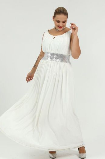 Picture of Angelino Boutique Shop 5089 WHITE Women Evening Dress