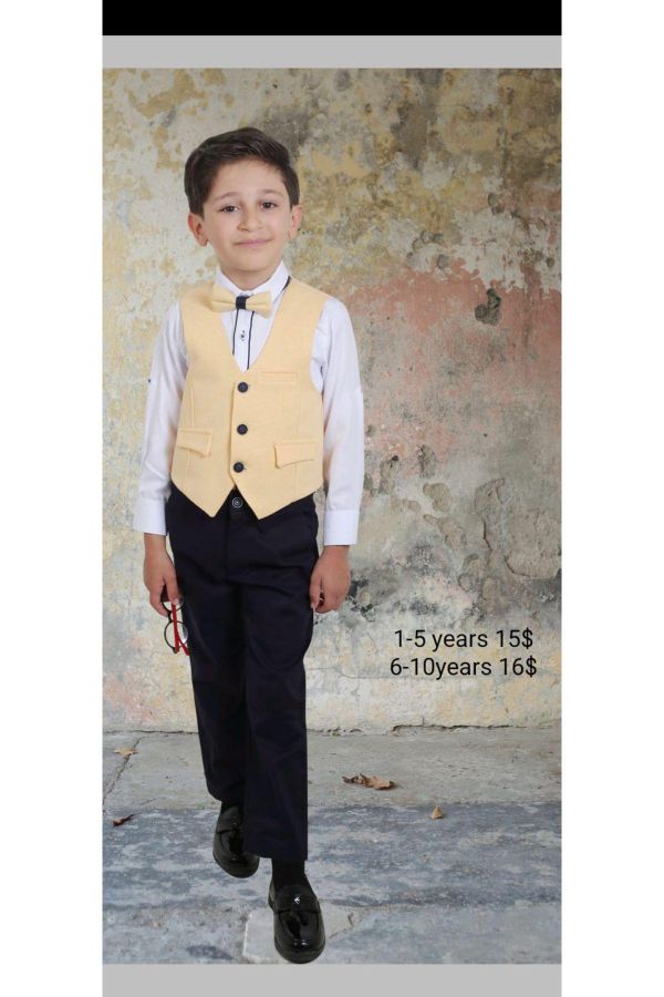 Picture of Rain Kids 1073 6-10 YAŞ CREAM Boy Vest