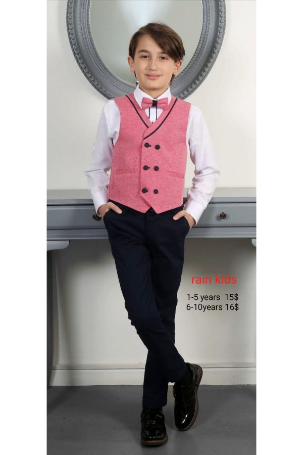 Picture of Rain Kids 1077 6-10 YAŞ PINK Boy Vest
