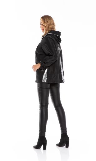 Picture of Aysel 61690-56 BLACK Women Puffer Coat Plus Size
