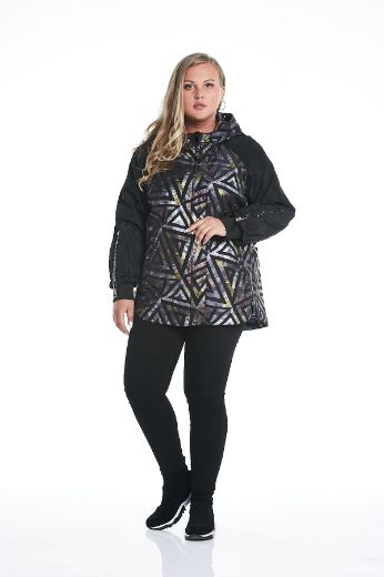 Picture of Aysel 61716-44 BLACK Plus Size Women Puffer Coat 
