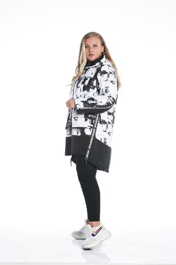 Picture of Aysel 61462-44 BLACK Plus Size Women Puffer Coat 