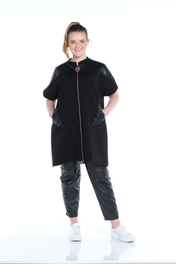 Picture of Aysel 441-44 BLACK Plus Size Women Jacket 