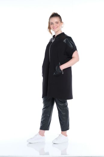 Picture of Aysel 441-44 BLACK Plus Size Women Jacket 