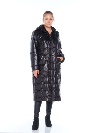 Picture of Aysel 10393-50 BLACK Plus Size Women Coat 