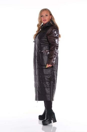 Picture of Aysel 10391-44 BLACK Plus Size Women Coat 