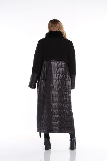 Picture of Aysel 10381-44 BLACK Plus Size Women Coat 