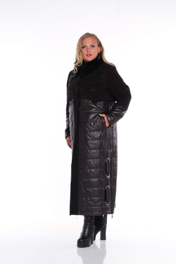 Picture of Aysel 10381-50 BLACK Plus Size Women Coat 