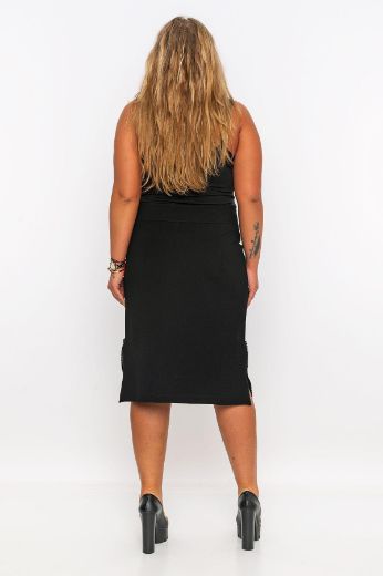 Picture of Aysel 452-56 BLACK  Plus Size Women Skirt 