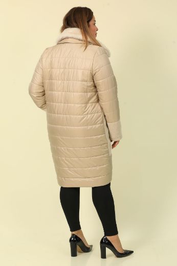 Picture of Aysel 71225xl-50 BEIGE Plus Size Women Coat 