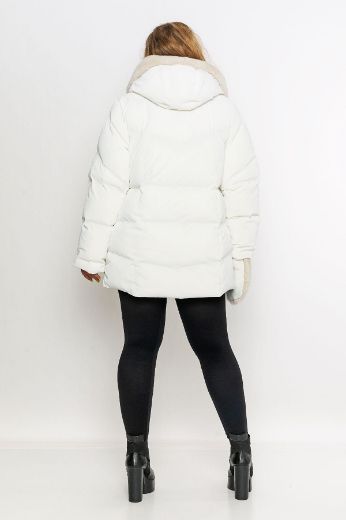 Picture of Aysel 61946-56 WHITE Plus Size Women Puffer Coat 
