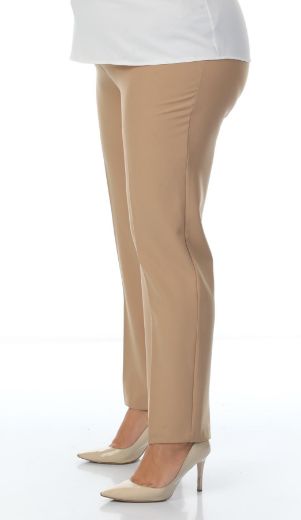 Picture of Sandrom 2109xl LIGHT BROWN Plus Size Women Pants 