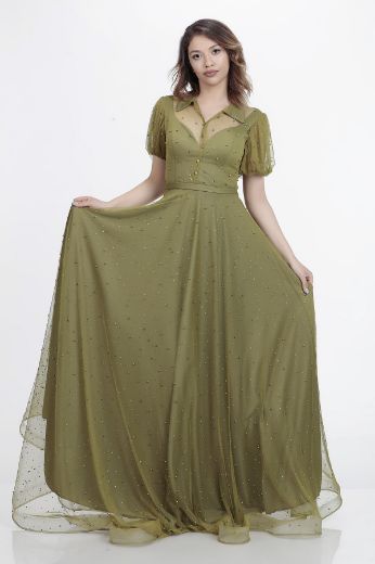 Picture of SWORD STONE 5105 PISTACHIO GREEN Women Evening Gown