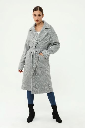 Picture of Carlioni BKP.021.007 GRAY-10 Plus Size Women Coat 
