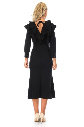 Picture of Kausi 4030 BLACK Women Dress