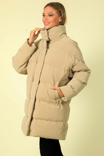 Picture of Cornelli BT021008 BEIGE Women Puffer Coat