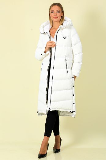 Picture of Cornelli BT021063 ECRU Women Puffer Coat