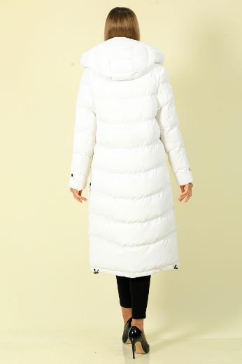 Picture of Cornelli BT021063 ECRU Women Puffer Coat