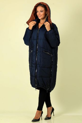 Picture of Cornelli BT021034 NAVY BLUE Women Puffer Coat