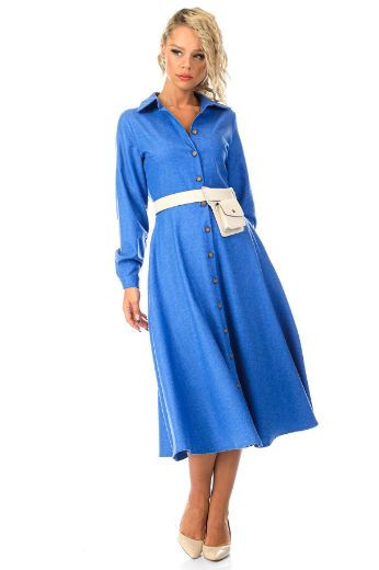 Picture of Kausi 4037 BLUE Women Dress