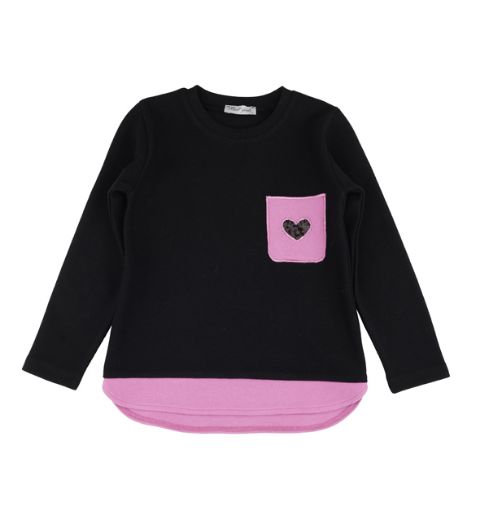 Picture of Best Kids BB21KK3778 BLACK Girl Sweatshirt
