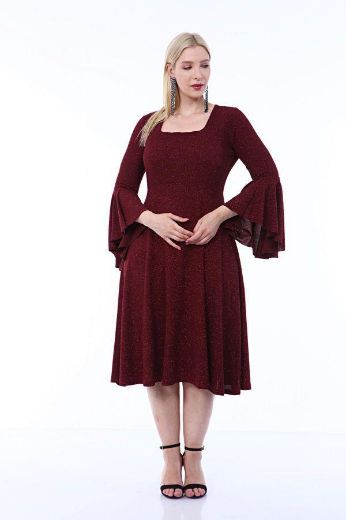 Picture of Angelino Boutique Shop 8010 BURGUNDY Women Evening Dress