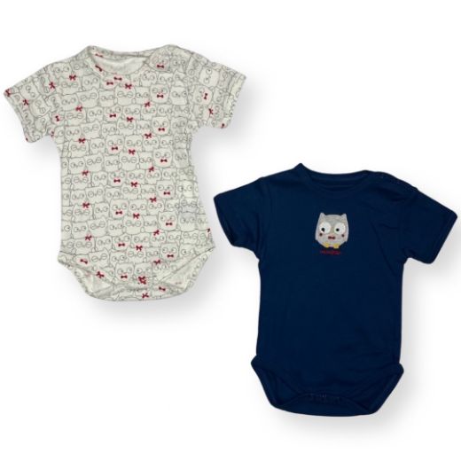 Picture of Bebepan 1915 WHITE-D.BLUE Baby Bodysuit