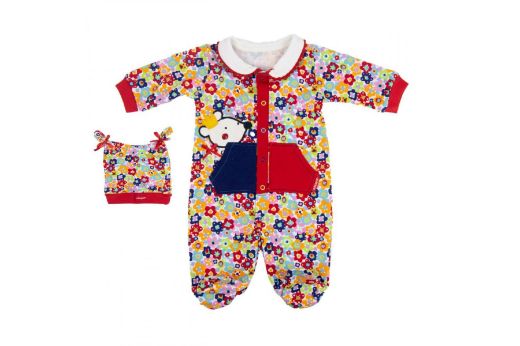Picture of Bebepan 1885 RED Baby Overalls