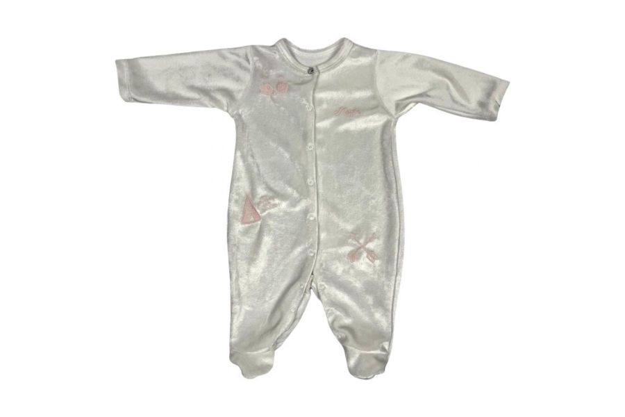 Picture of Bebepan 4366 WHITE Baby Overalls
