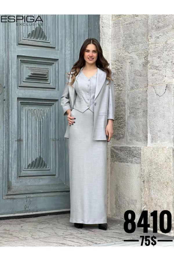 Picture of Espiga 8410 GREY WOMANS SKIRT SUIT 