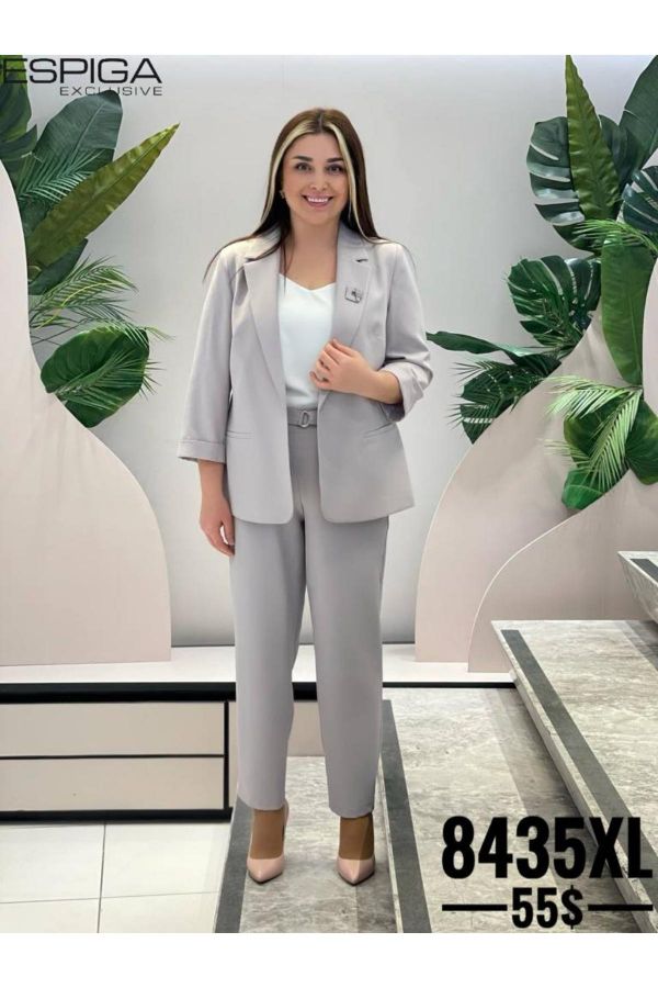 Picture of Espiga 8435xl GREY Plus Size Women Suit