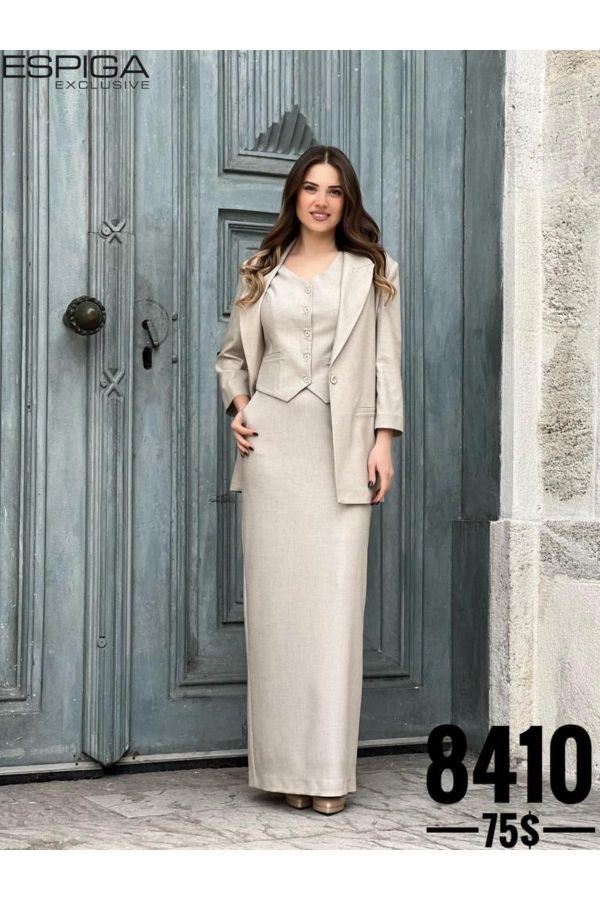 Picture of Espiga 8410 CREAM WOMANS SKIRT SUIT 