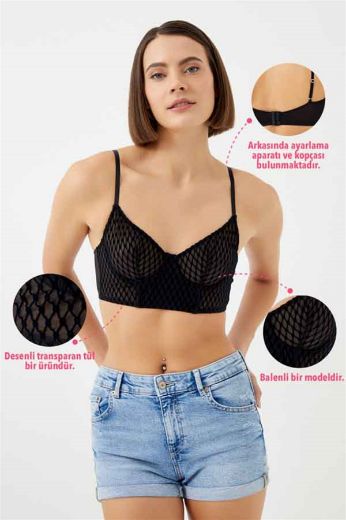 Cottonhill CH10452007SY SIYAH Kadın Bralet resmi