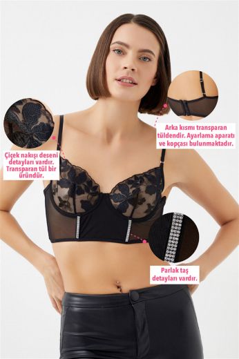 Cottonhill CH10531105SY SIYAH Kadın Bralet resmi