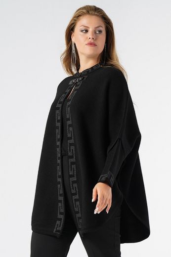 Picture of Nelly 100400016-siyah BLACK Women Plus Size Cardigan