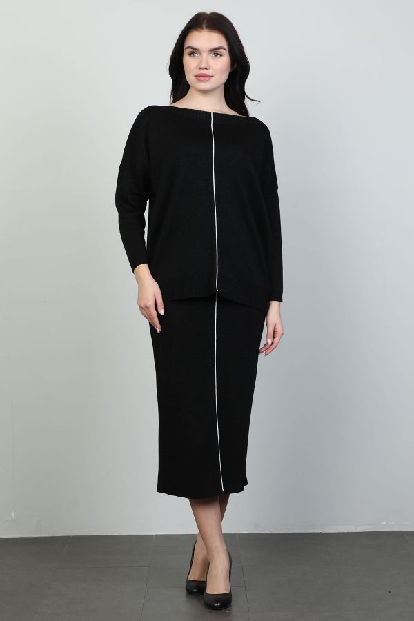 Picture of First Orme 2955 BLACK WOMANS SKIRT SUIT 