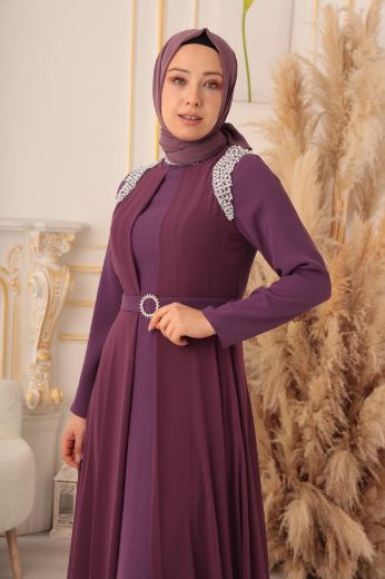 Picture of Tuana Life 1040 LAVENDER Plus Size Women Dress 