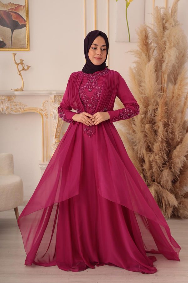 Picture of Tuana Life 16250 BURGUNDY Women Evening Gown
