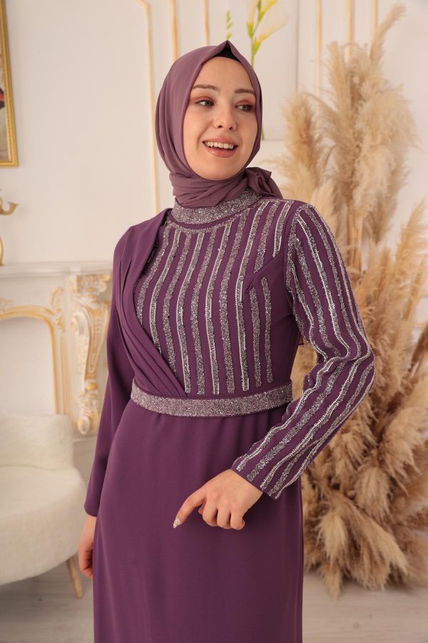 Picture of Tuana Life 1065 LAVENDER Plus Size Women Dress 