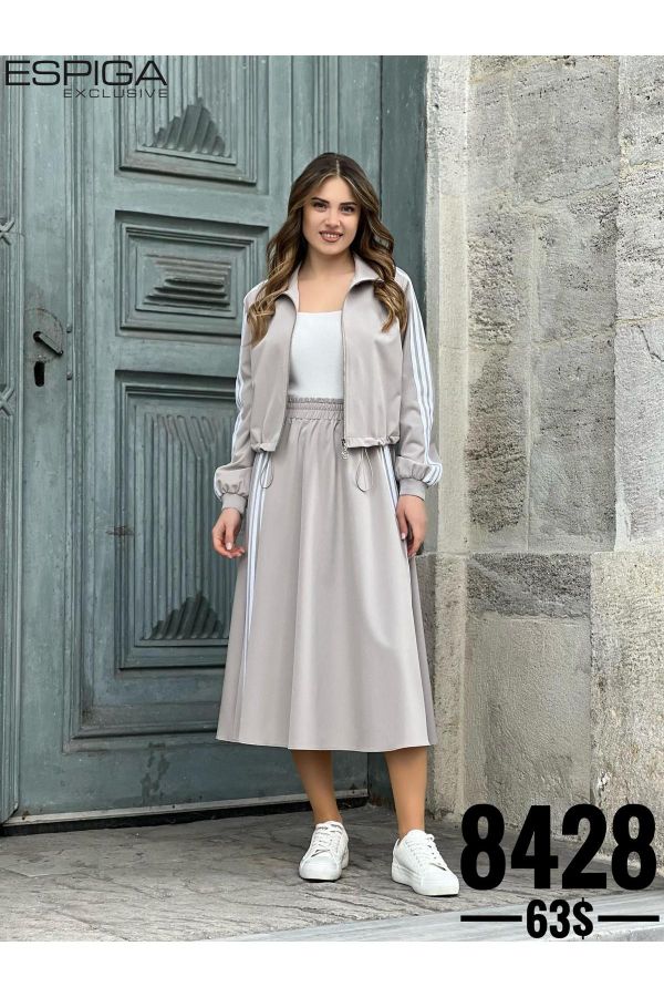 Picture of Espiga 8428 GREY WOMANS SKIRT SUIT 