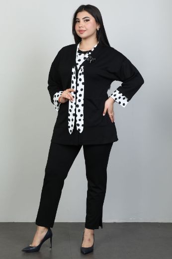 Picture of Dalida 47045xl BLACK Plus Size Women Suit